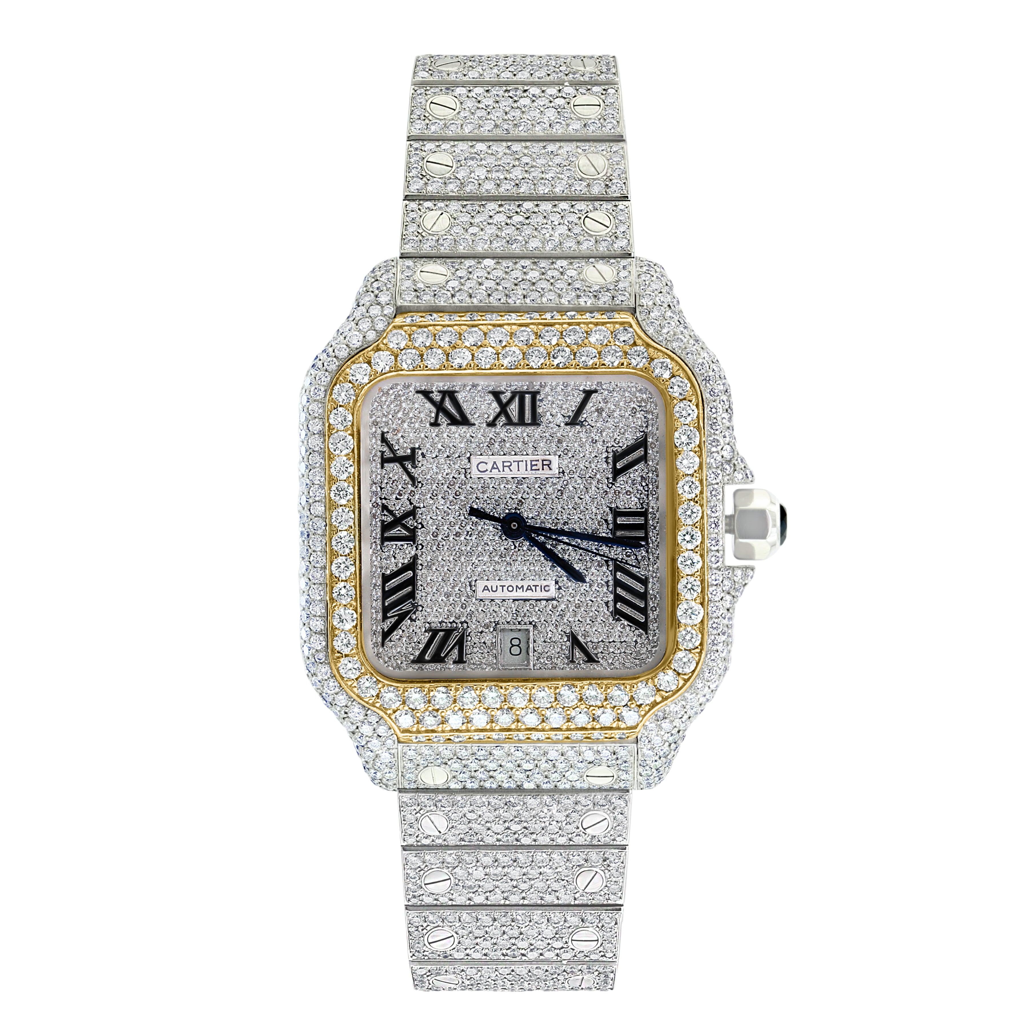Bustdown cartier watch Clearance