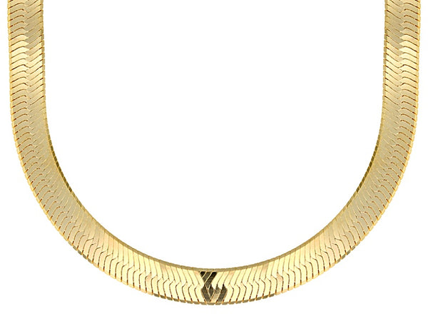 SOLID GOLD HERRINGBONE CHAIN NECKLACE