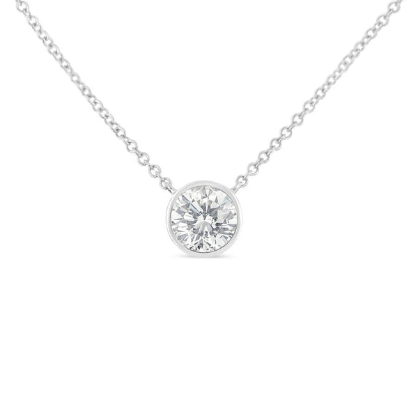 GOLD SOLITAIRE DIAMOND NECKLACE
