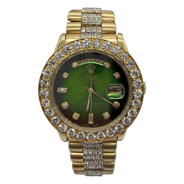 ICED OUT ROLEX PRESIDENT DAY DATE 18K GOLD 18078
